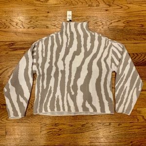 NWT Express zebra print mock turtleneck sweater.  Size extra small